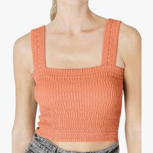 NIKIBIKI Women Seamless Shirred Square Neck Crop Top